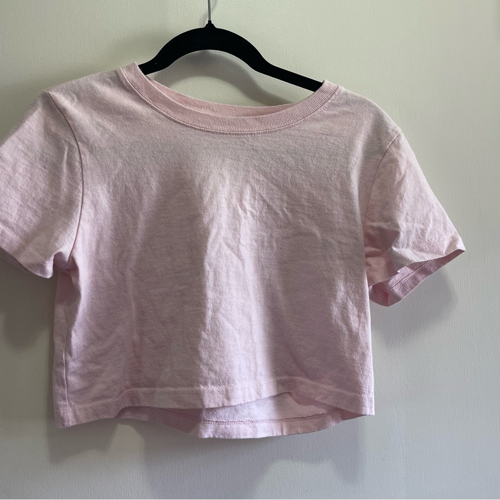 Urban outfitters pink tshirt crop top